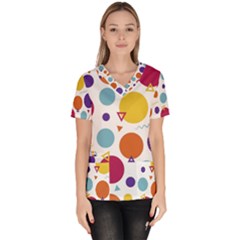 Background Polka Dot Scrub Top by Nexatart