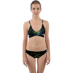 Nature Desktop Flora Color Pattern Wrap Around Bikini Set