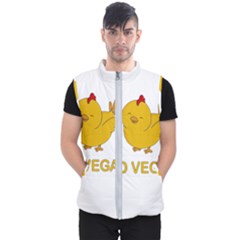 Go Vegan - Cute Chick  Men s Puffer Vest by Valentinaart
