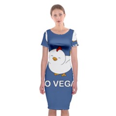 Go Vegan - Cute Chick  Classic Short Sleeve Midi Dress by Valentinaart
