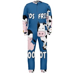 Friends Not Food - Cute Cow, Pig And Chicken Onepiece Jumpsuit (men) 