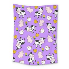 The Farm Pattern Medium Tapestry by Valentinaart