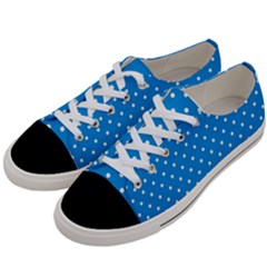 Blue Polka Dots Women s Low Top Canvas Sneakers by jumpercat