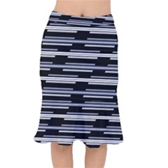 Skewed Stripes Pattern Design Mermaid Skirt