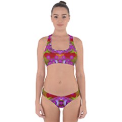 Shimmering Pond With Lotus Bloom Cross Back Hipster Bikini Set by pepitasart