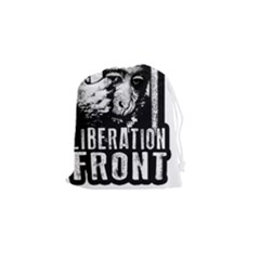 Animal Liberation Front - Chimpanzee  Drawstring Pouches (small)  by Valentinaart