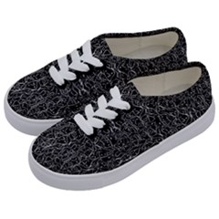 Elio s Shirt Faces In White Outlines On Black Crying Scene Kids  Classic Low Top Sneakers by PodArtist