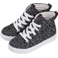 Elio s Shirt Faces In White Outlines On Black Crying Scene Kid s Hi-top Skate Sneakers by PodArtist