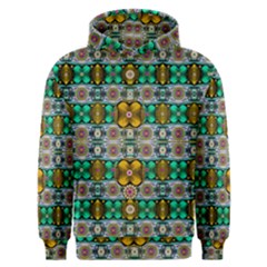 Rainbow Flowers And Decorative Peace Men s Overhead Hoodie by pepitasart