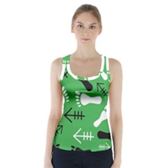 Green Racer Back Sports Top