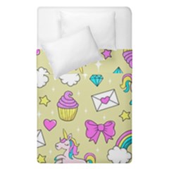 Cute Unicorn Pattern Duvet Cover Double Side (single Size) by Valentinaart