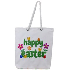 Happy Easter Full Print Rope Handle Tote (large) by Valentinaart