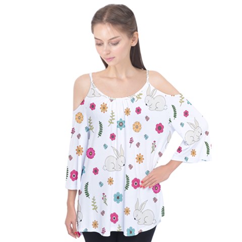 Easter Bunny  Flutter Tees by Valentinaart
