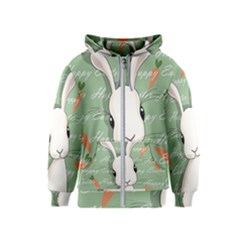 Easter Bunny  Kids  Zipper Hoodie