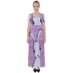 Easter Bunny  High Waist Short Sleeve Maxi Dress by Valentinaart