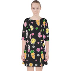 Easter Kawaii Pattern Pocket Dress