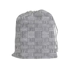 Texture Wood Grain Grey Gray Drawstring Pouches (extra Large) by Nexatart