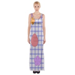 Easter Patches  Maxi Thigh Split Dress by Valentinaart