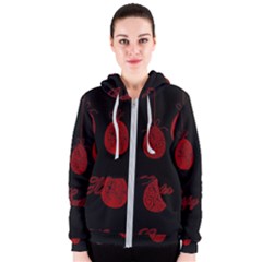 Easter Eggs Women s Zipper Hoodie by Valentinaart