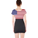 MAGA Make America Great Again with US Flag on black Short Sleeve Bodycon Dress View2
