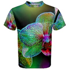 Alien Orchids Floral Art Photograph Men s Cotton Tee by Sapixe