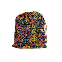 Art Traditional Pattern Drawstring Pouches (large) 