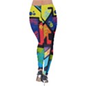 Urban Graffiti Movie Theme Productor Colorful Abstract arrows Velvet Leggings View2