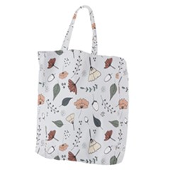 Grey Toned Pattern Giant Grocery Zipper Tote by Nexatart
