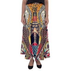 Hail Fine Art Print Flared Maxi Skirt