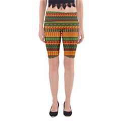 Mexican Pattern Yoga Cropped Leggings by Sapixe