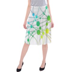 Network Connection Structure Knot Midi Beach Skirt by Sapixe