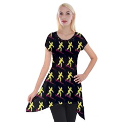 Surfer Short Sleeve Side Drop Tunic by ArtworkByPatrick