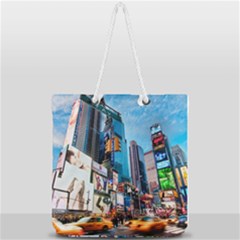New York City Full Print Rope Handle Tote (large) by Sapixe