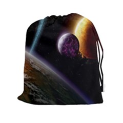 Planets In Space Drawstring Pouches (xxl)