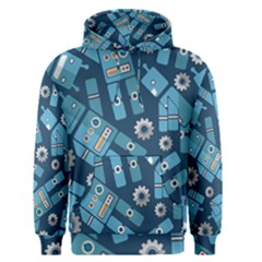 Seamless Pattern Robot Men s Pullover Hoodie