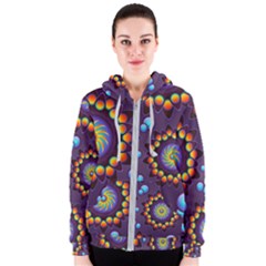 Texture Background Flower Pattern Women s Zipper Hoodie by Sapixe