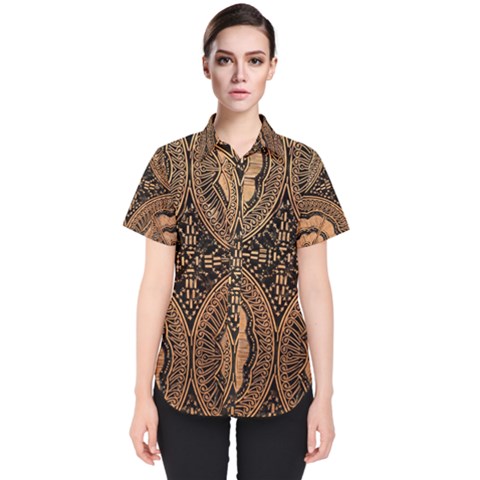 The Art Of Batik Printing Women s Short Sleeve Shirt by Sapixe