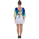Dscf3229 - kite in brasil Tie Back Butterfly Sleeve Chiffon Top View2