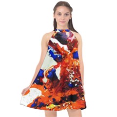 Smashed Butterfly 1 Halter Neckline Chiffon Dress  by bestdesignintheworld
