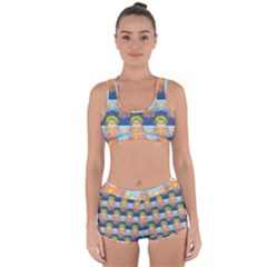 Seamless Repeat Repeating Pattern Racerback Boyleg Bikini Set by Sapixe