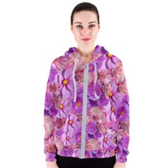 Flowers Blossom Bloom Nature Color Women s Zipper Hoodie by Sapixe