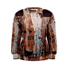 The Three Ages Of Woman- Gustav Klimt Women s Sweatshirt by Valentinaart