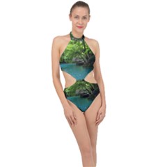 Backgrounds List Of Lake Background Beautiful Waterfalls Nature Halter Side Cut Swimsuit by Modern2018