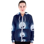Moon Hirsch Wild Nature Antler Women s Zipper Hoodie
