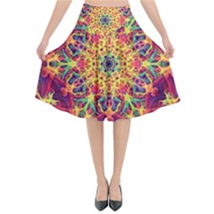 Joyful Living Flared Midi Skirt by aumaraspiritart