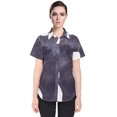 Grey Wolf  Women s Short Sleeve Shirt by StarvingArtisan