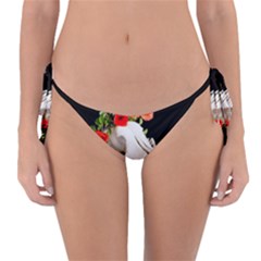 Animal Skull With A Wreath Of Wild Flower Reversible Bikini Bottom by igorsin