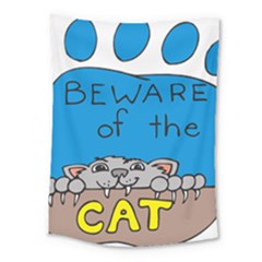 Cat Print Paw Pet Animal Claws Medium Tapestry by Nexatart