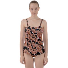 Crying Kim Kardashian Twist Front Tankini Set by Valentinaart