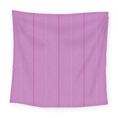 Mod Twist Stripes Pink And White Square Tapestry (large) by BrightVibesDesign